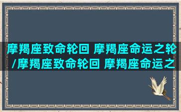 摩羯座致命轮回 摩羯座命运之轮/摩羯座致命轮回 摩羯座命运之轮-我的网站